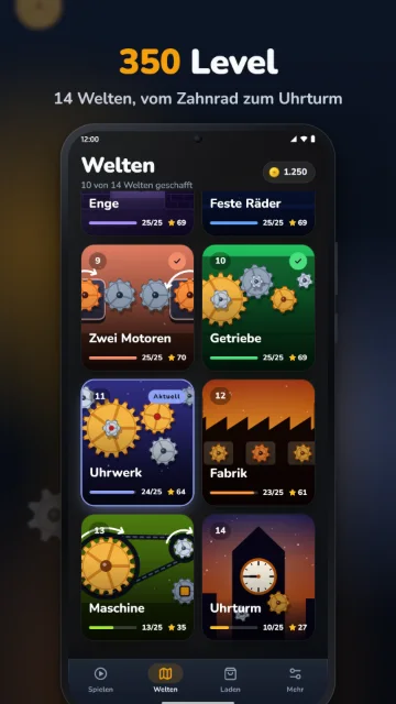 350 Level – 14 Welten, vom Zahnrad zum Uhrturm