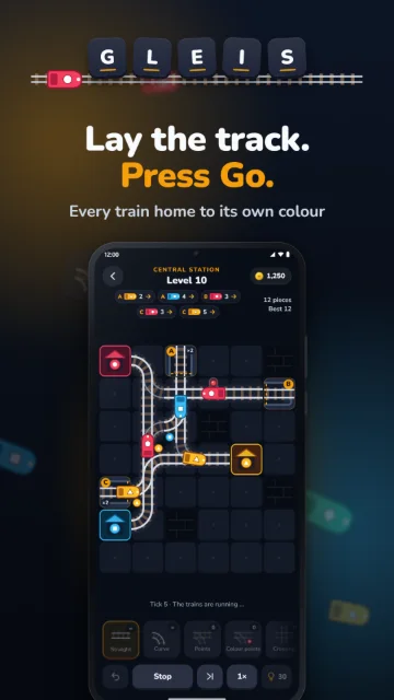 Lay the track. Press Go. – Every train home to its own colour