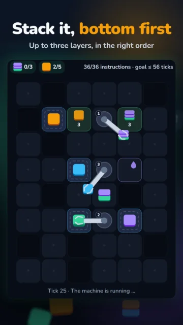 Stack it, bottom first – Up to three layers, in the right order