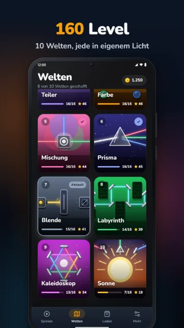 160 Level – 10 Welten, jede in eigenem Licht