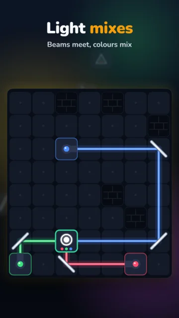 Light mixes – Beams meet, colours mix