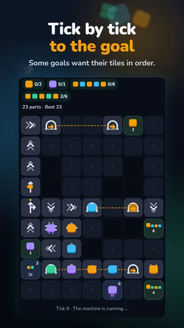 Tick by tick to the goal – Some goals want their tiles in order.