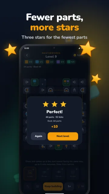 Fewer parts, more stars – Three stars for the fewest parts