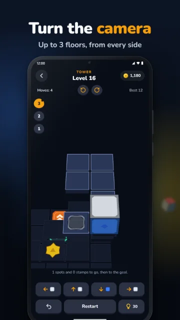 Turn the camera – Up to 3 floors, from every side